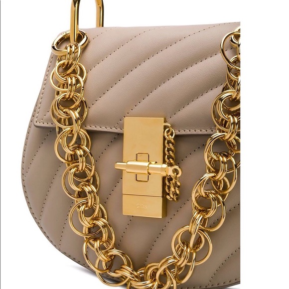 Chloe quilted tan small bag - Picture 3 of 5